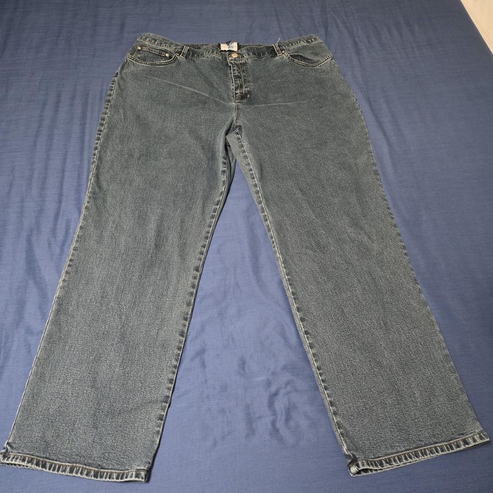 Jones‎ New York Jeans Womens 22W Blue Medium Wash Straight Stretch Denim Plus
